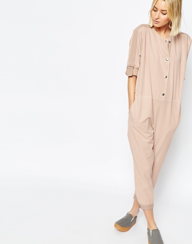 asos white herringbone jumpsuit