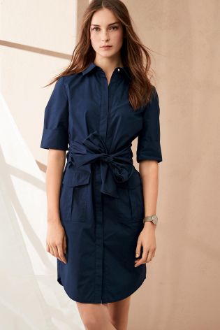 next-cotton-poplin-tie-waist-dress