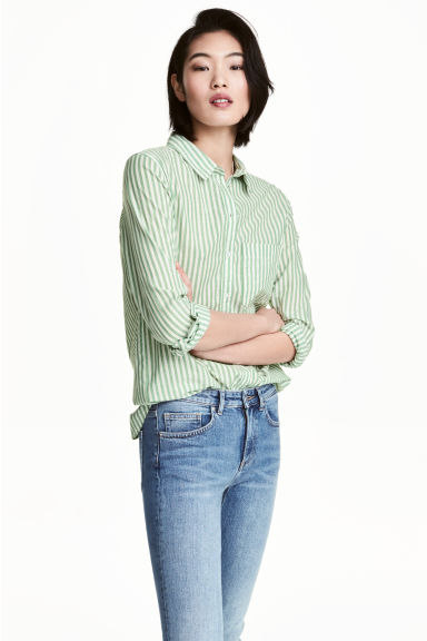 hm-green-striped-shirt