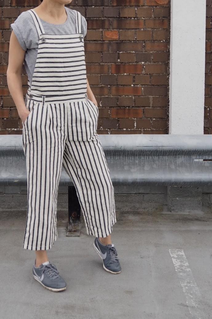 Keeping it simple with a grey tee and grey Nike Cortez