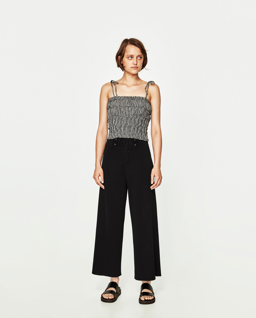 zara-strappy-gingham-top-model