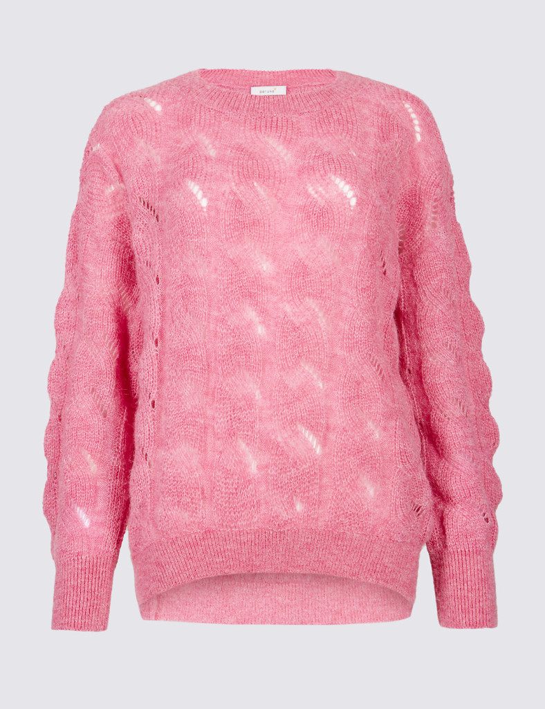 m&s-cable-round-neck-pink